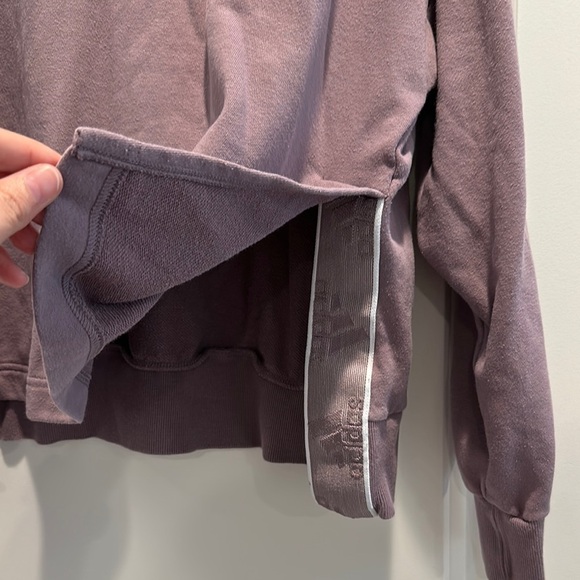 Adidas Cropped Purple Sweatshirt - Picture 5 of 5